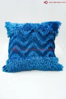 Car Back Pillow (Blue) front view