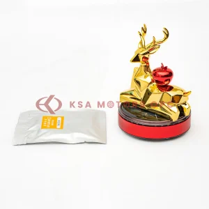 Golden Deer Showpiece for Car Dashboard front view