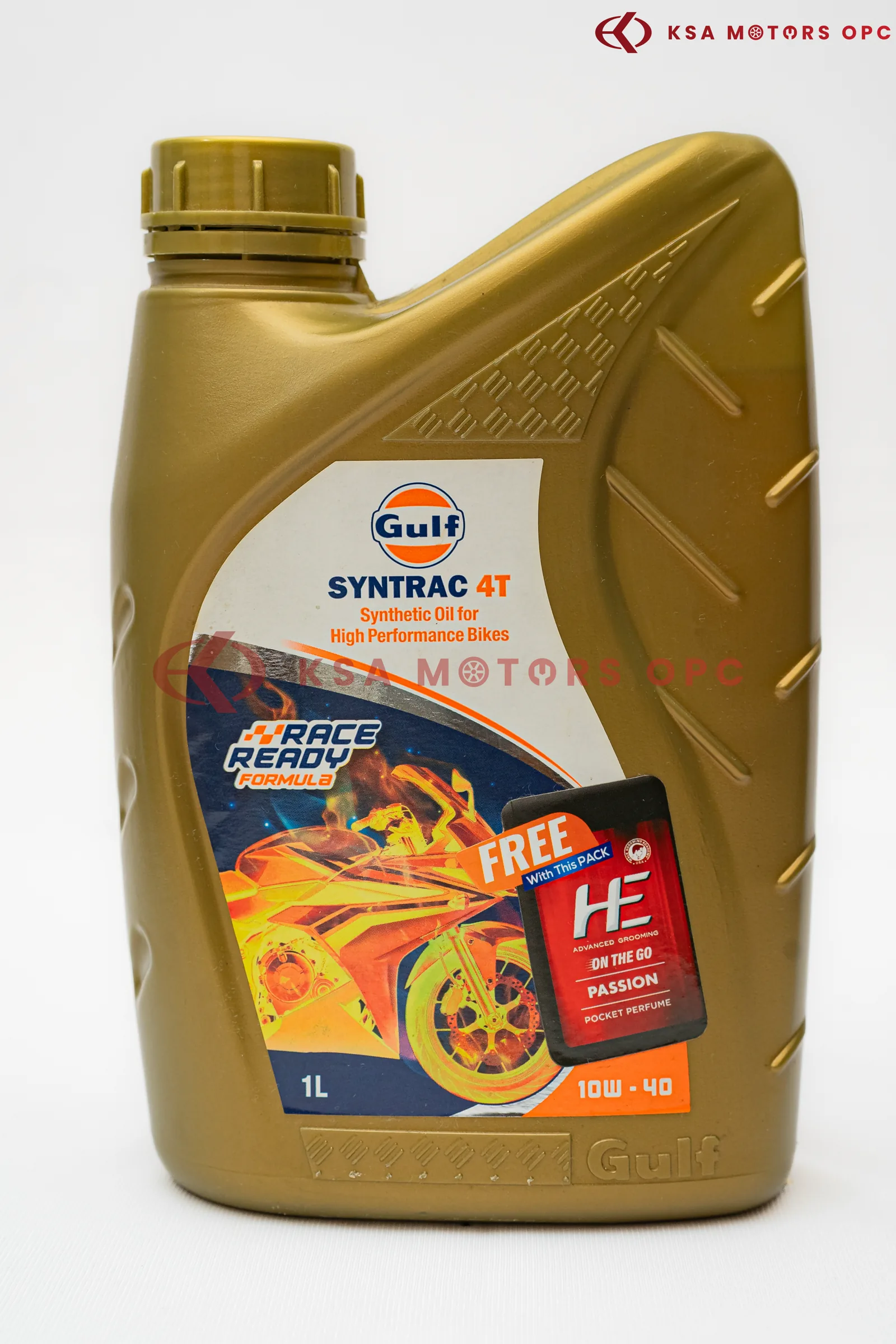 Gulf Syntrac 4T 10W-40 Full Synthetic -1L front view