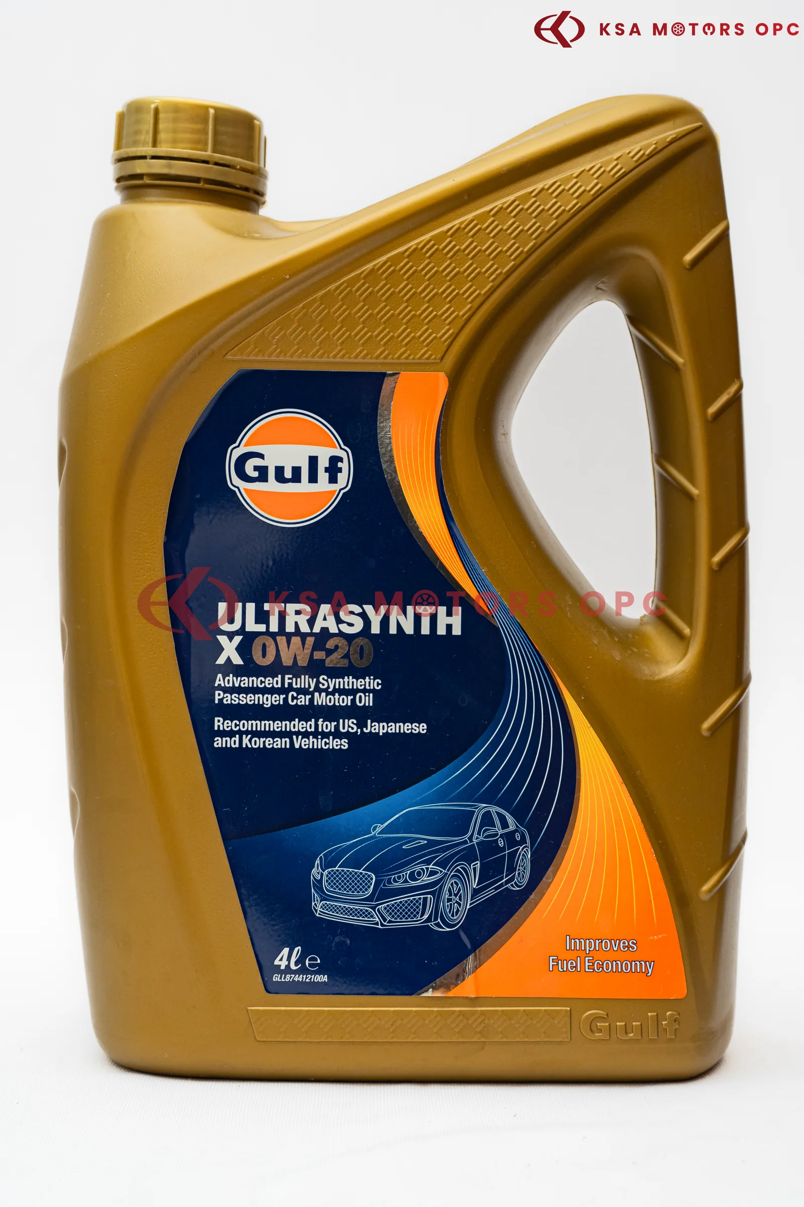 Gulf Ultrasynth X 0W-20 – 4L front view