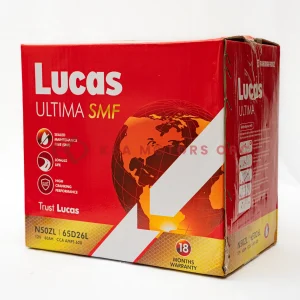 Lucas Ultima N50zl 65d26l 12v 60ah Cca Amps 620 front view