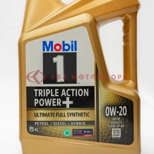 Mobil 1 Triple Action Power+ Ultimate Full Synthetic 0W-20 – 4L front view