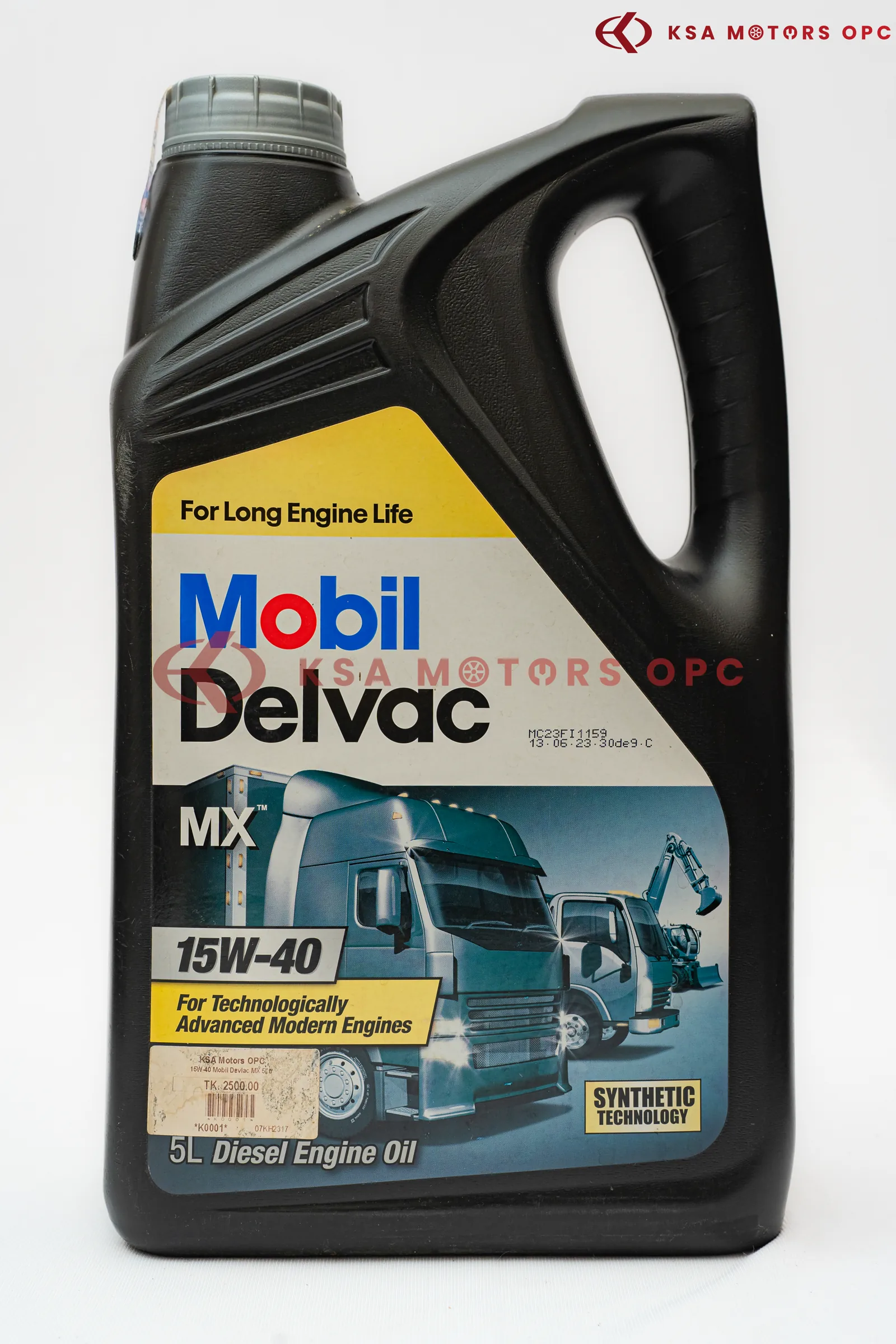 Mobil Delvac MX Synthetic Technology 15W-40 – 5L front view
