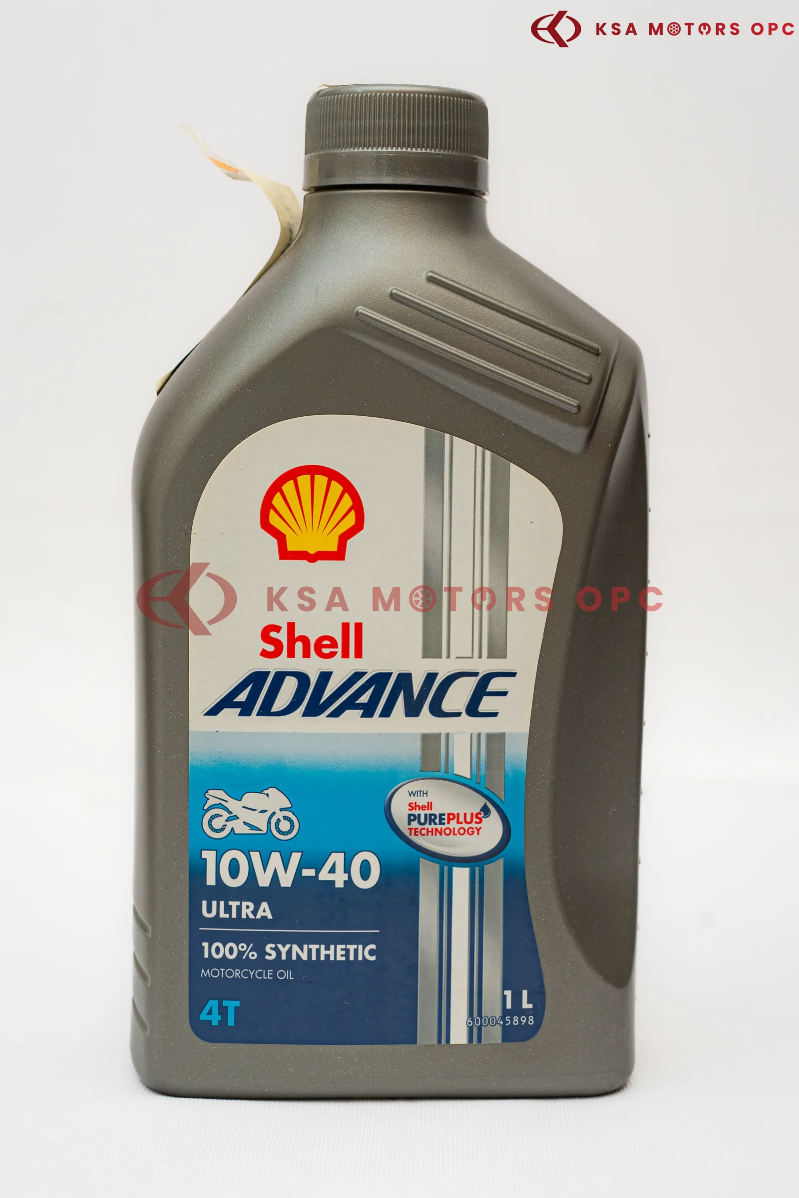 Shell Advance Ultra 4T 10W-40 100% Synthetic – 1L front view