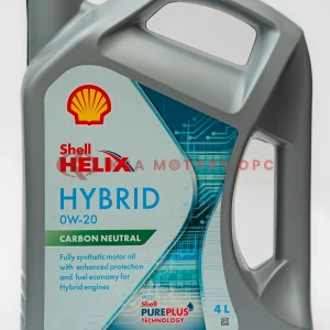 Shell Helix Hybrid Fully Synthetic 0W-20 – 4L front view