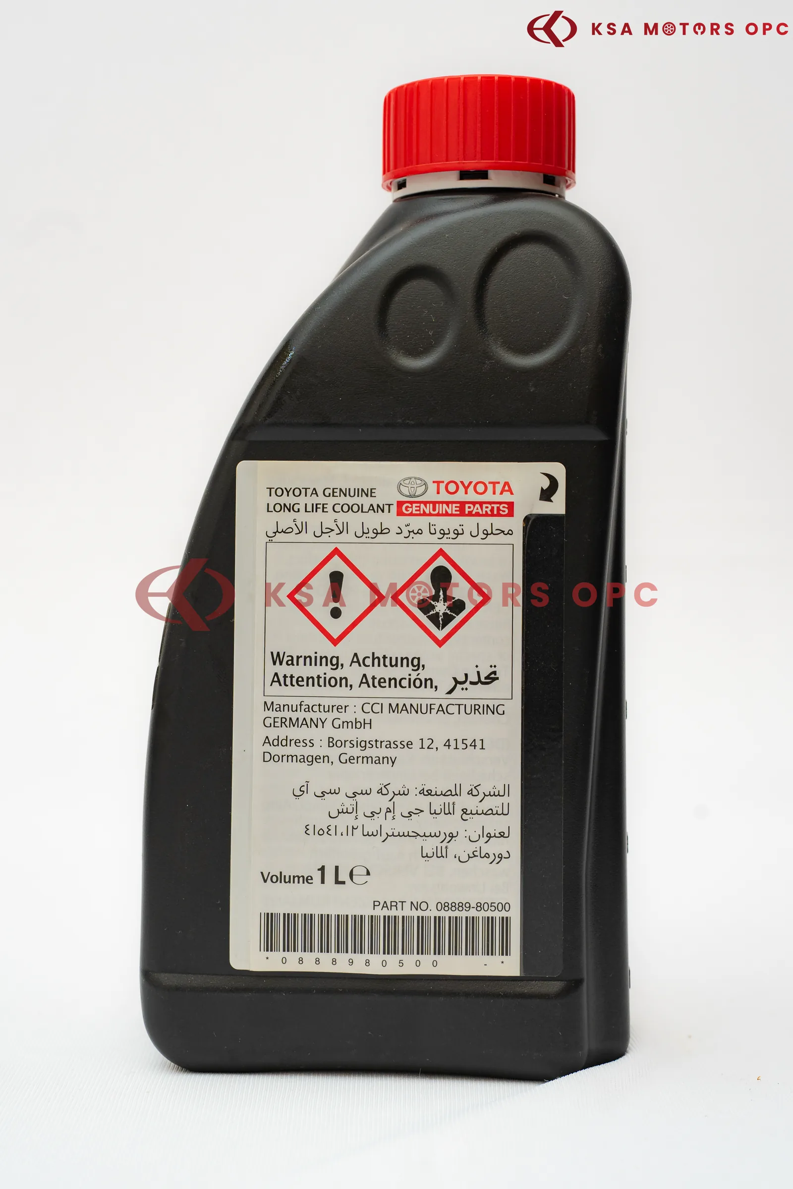 Toyota Long Life Coolant – 1L back view