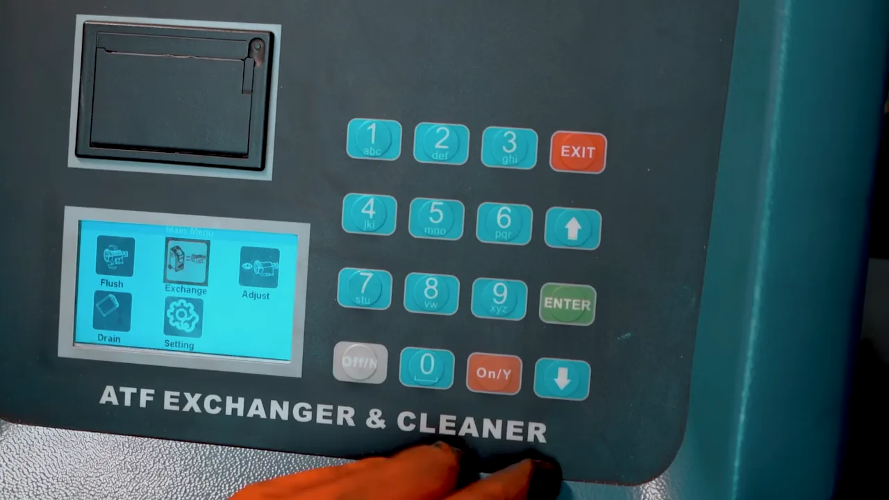 Transmission fluid exchange equipment at KSA Motors