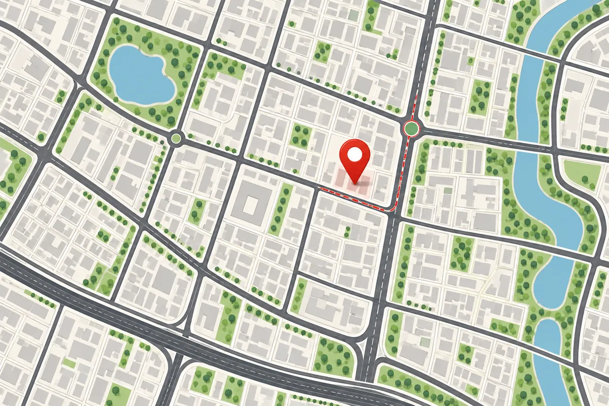 Illustrated location preview for KSA Motors OPC in Uttara, Dhaka
